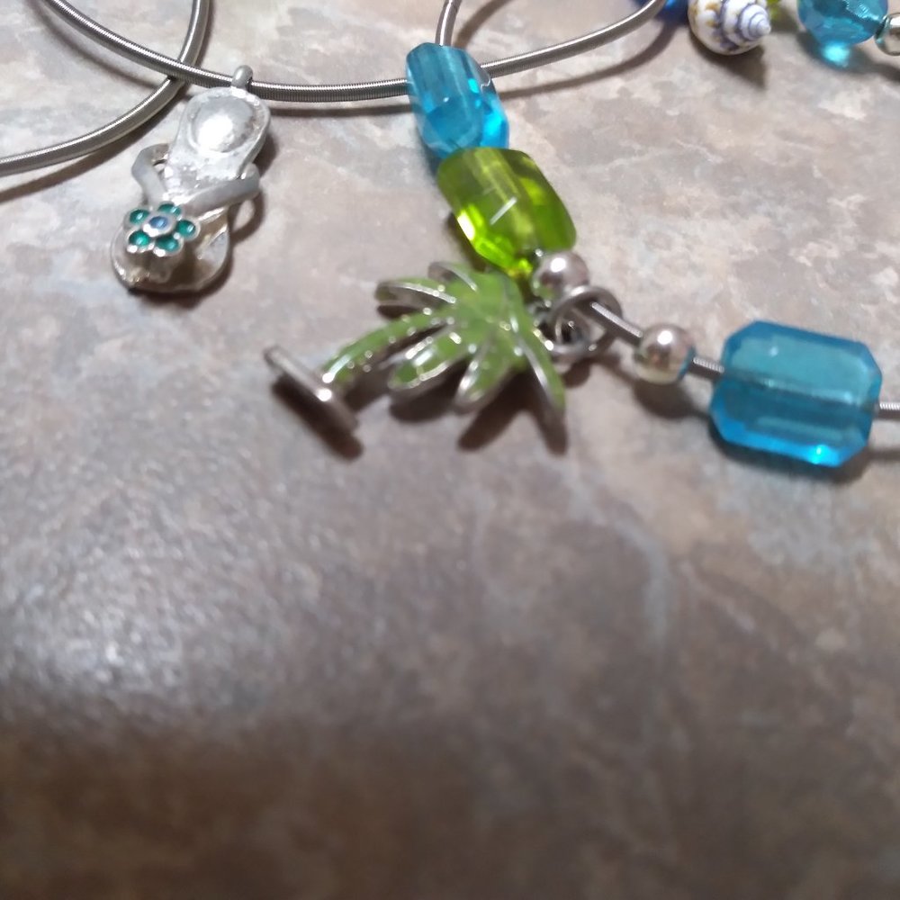 Bracelet Bundle -Fun, Beaded Tropical Elastic